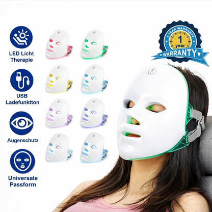 7-Color LED Light Therapy Facial Mask – Anti-Aging Red Light Skin Rejuvenation Beauty Device