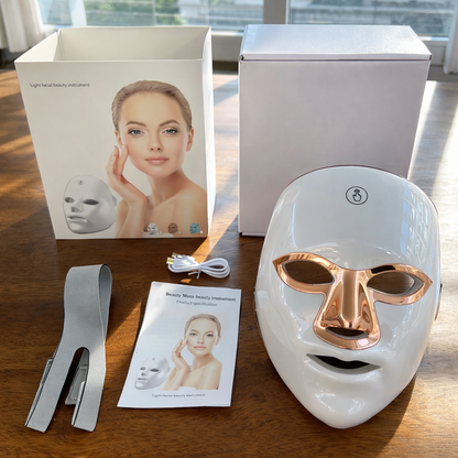 7-Color LED Light Therapy Facial Mask – Anti-Aging Red Light Skin Rejuvenation Beauty Device